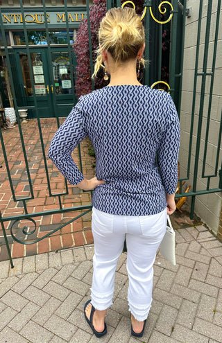 Lulu B Harbor Rope V-Neck Top