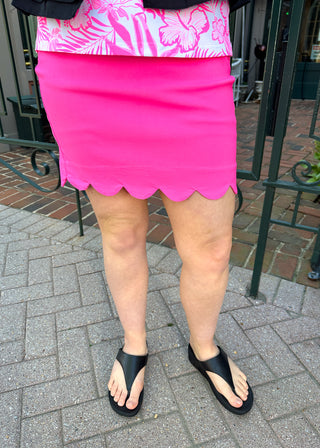 Bangladine by Lulu B Clear Pink Scallop Skort