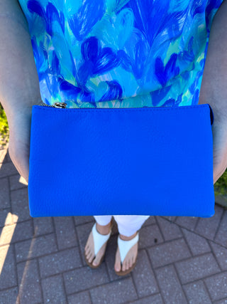 Riley Vegan Crossbody - Cornflower Blue