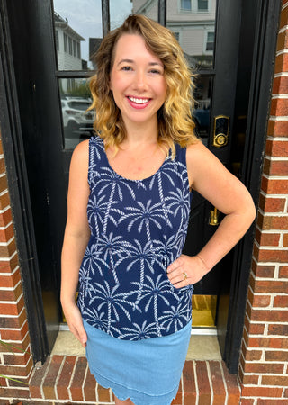 Lulu B Navy Palm Basic Tank