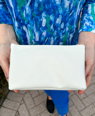 Riley Vegan Crossbody - White