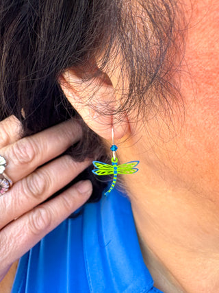 Sienna Sky Green Dragonfly Earrings
