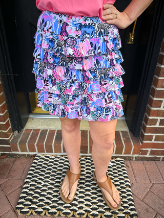 Lulu B Bright Jungle Cha Cha Skort