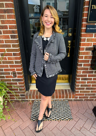 Lulu B Black Fringe Cardigan