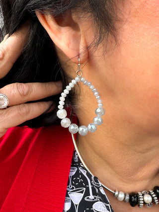 Grey Sparkle Earrings