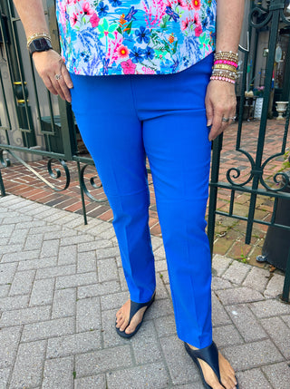 Bangladine by Lulu B Blue Pull-On Ankle Pant