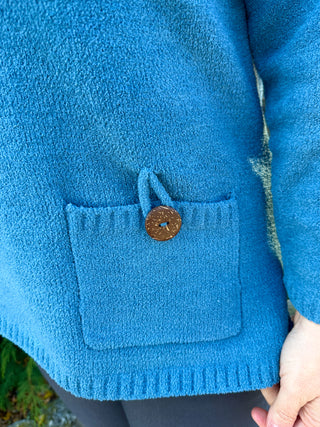 Lulu B Slate Blue Chenille Sweater