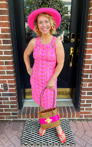 Lulu B Hot Pink Chevron Sexy Back Dress Blooming Boutique Lulu B Hot Pink Chevron Sexy Back Dress Blooming Boutique