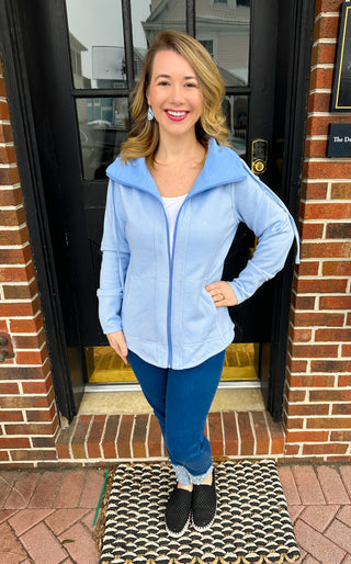 Lulu B Periwinkle Short Reversible Jacket