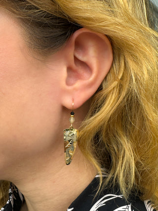 Adajio Stone and Gold Earrings