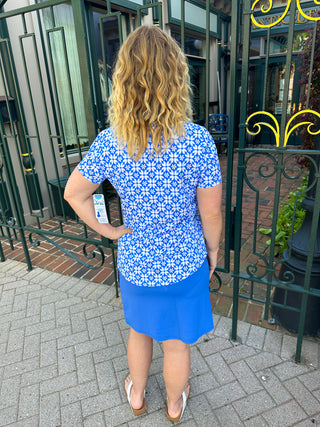 Beachtime by Lulu B Blue 2 Pocket Skort