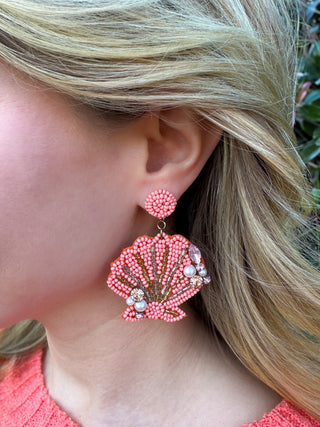 Coral Shell Earrings