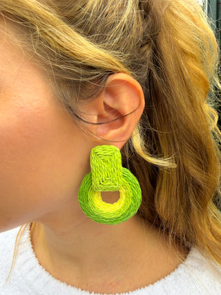 Lime Post Earrings