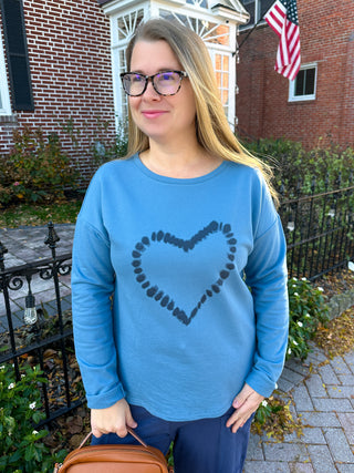 Escape by Habitat Indigo Heart Fleece Pullover