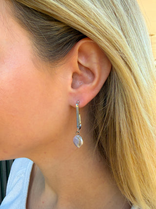 Silver Link with Pearl Earrings