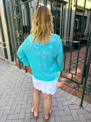 Lulu B Seaglass Lightweight Cardigan