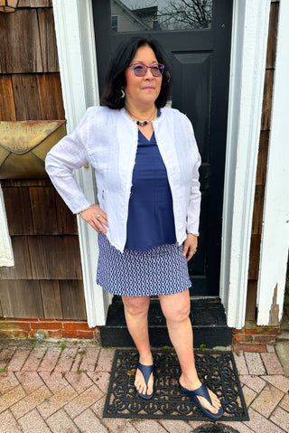 Lulu B Navy Harbor Rope Zip Skort