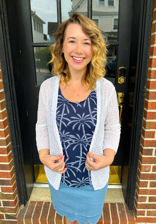 Lulu B White Lightweight Cardigan
