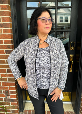 Lulu B Black Chevron Basic Tank