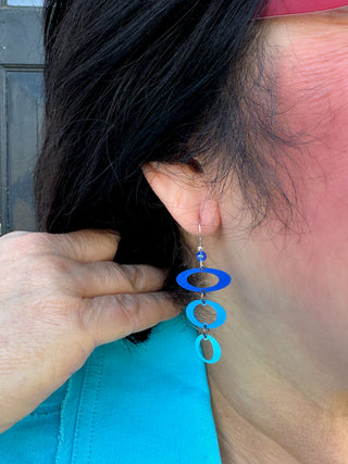 Adajio Blue Tiered Multi Earrings
