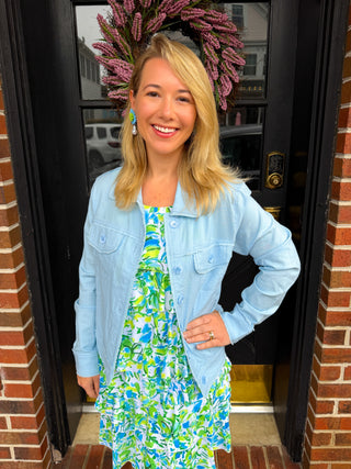 Tango Mango Seaside Garden Print Cha Cha Top