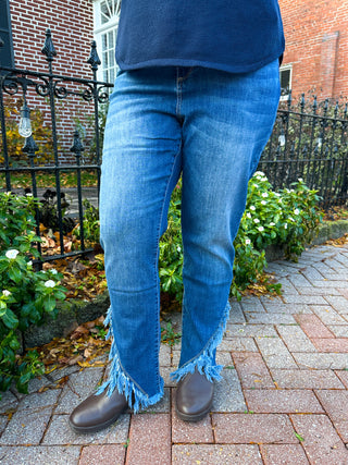 EverStretch Bambu Soft Straight Ankle with Crossover Fringe Bottom