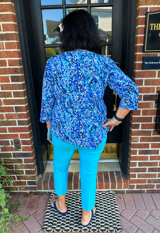 Lulu B Bangladine Clear Turquoise Scallop Capri