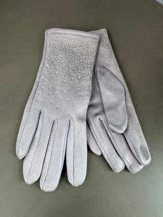 Grey Sparkle Gloves