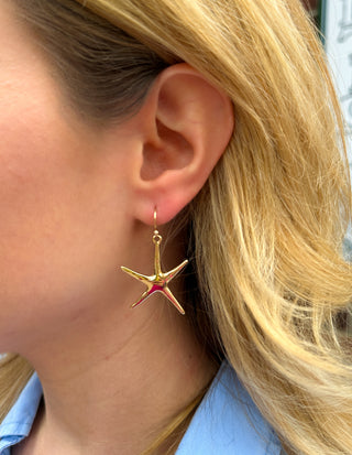 Gold Starfish Earrings