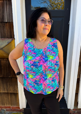 Beachtime by Lulu B Multi Splatter Basic Tank