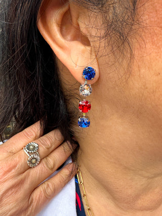 Sorrelli Stars and Stripes Matilda Dangle Earrings