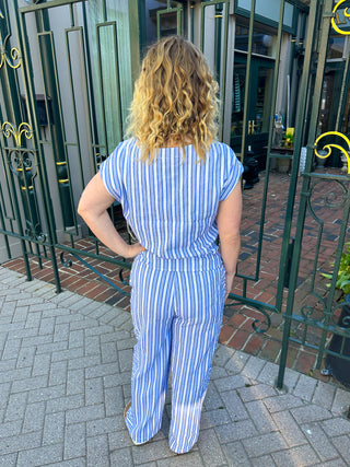 Escape by Habitat Seaport Stripe Tie Front Top
