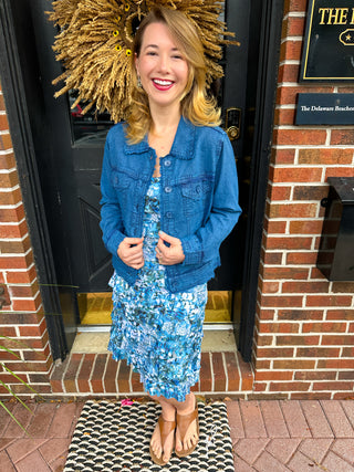 Tango Mango Dark Jean Linen Jacket