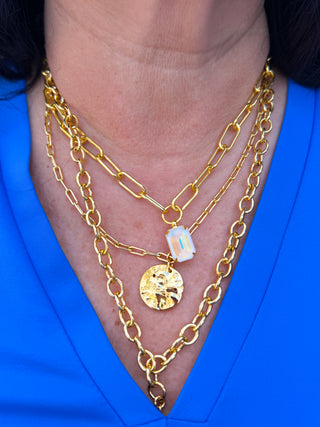 Sorrelli Ultra White Aurora Borealis Nia Pendant Necklace