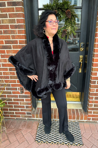Black Faux Fur Wrap