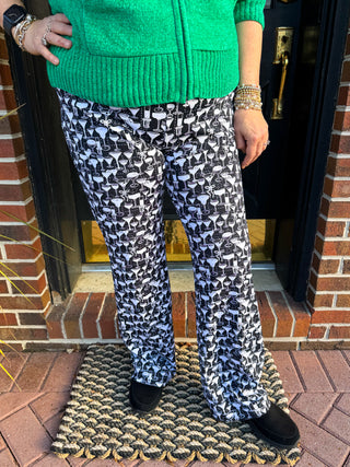 Lulu B Black and White Cocktails Pant
