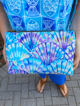 Watercolor Shell Crossbody Bag