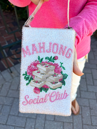 Pink Mahjong Social Club Bag