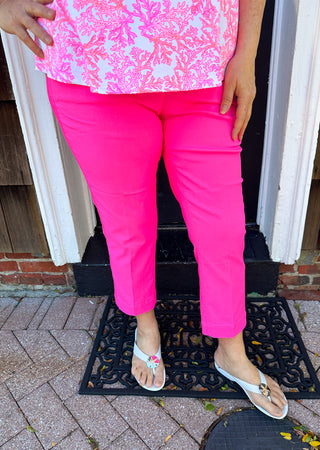 Bangladine by Lulu B Bright Hot Pink Contemporary Capris