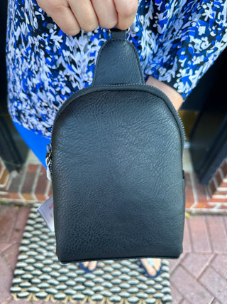 Ellen Sling Bag with Removable Guitar Strap-Black