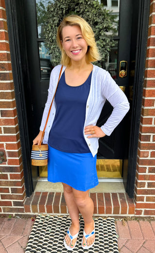 Lulu B Blue Zip Skort