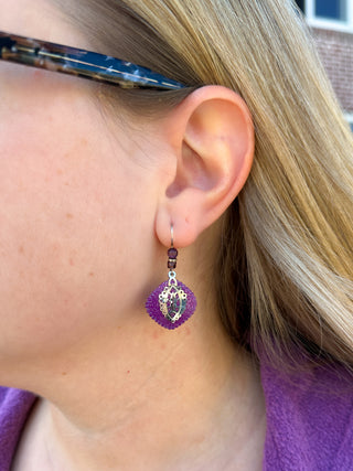 Adajio Purple Glitter Earrings