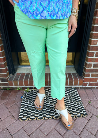 Lulu B Bangladine Clear Lime Scallop Capri