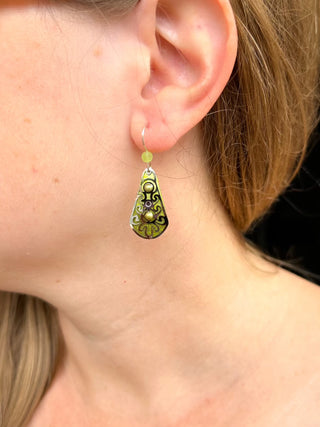 Adajio Olive Tribal Earrings