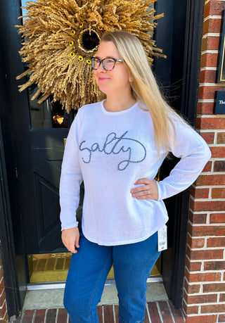 Lulu B White Salty Sweater