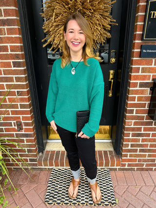 Lulu B Black Denim Cuff Pearl Pant