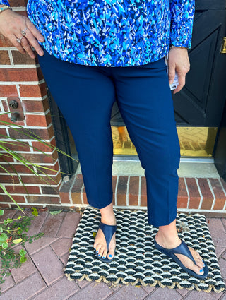 Bangladine by Lulu B Navy Contemporary Capris
