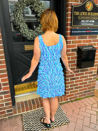 Lulu B Blue Zebra Cha Cha Dress Lulu B Blue Zebra Cha Cha Dress