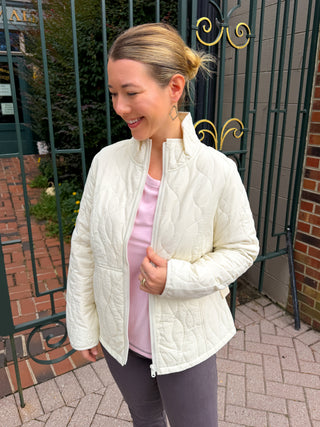 Escape by Habitat Pearl Wave Quilted Stand Collar Jacket