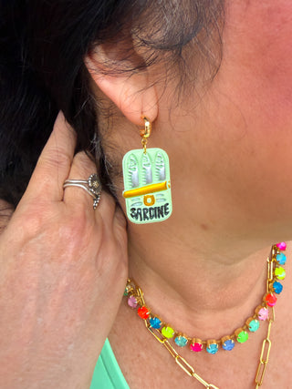 Sardines Clay Earrings